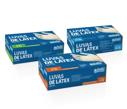 Luvas látex com pó